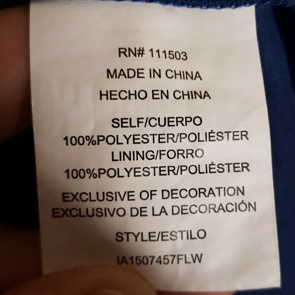 Lily White Womens Bird Print Sleeveless Blouse Med - Picture 8 of 8